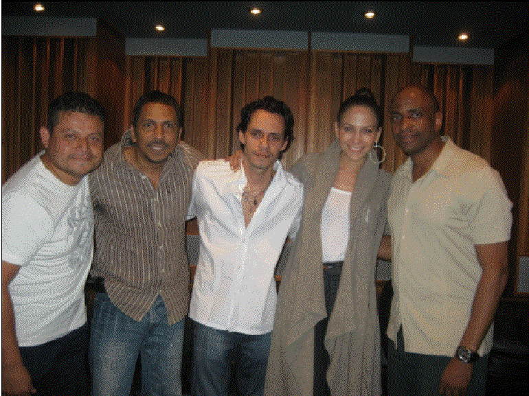 Alberto Barros, Marc Anthony,  Jennifer Lopéz