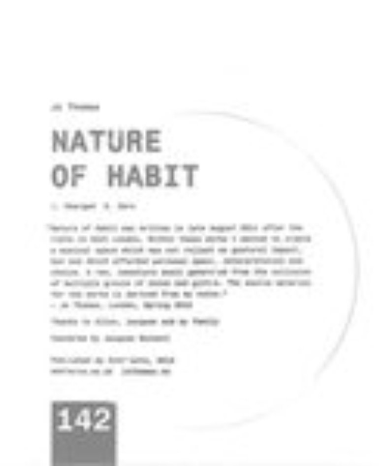 Nature of Habit 2012 Entra'cte 