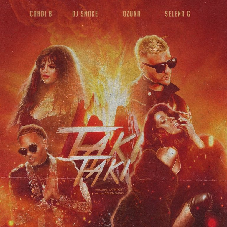 Dj Snake Taki Taki With Selena Gomez Ozuna Cardi B Artwork - taki taki rumba roblox id