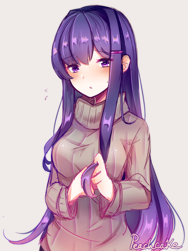 Юри доку доку. Юри ддлк. юри ddlc. юри из доки доки. юри доки доки арты.