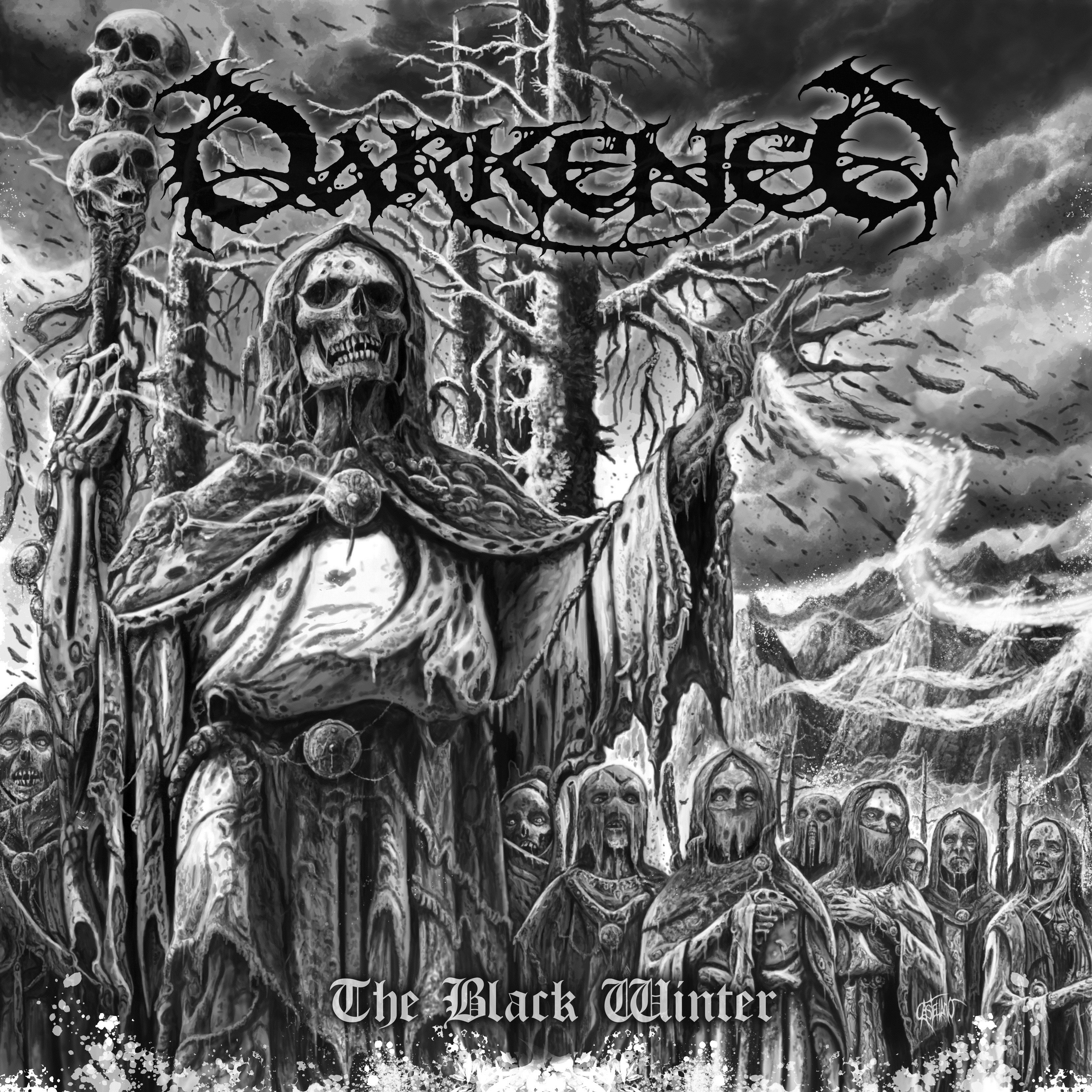 The world is dark. Darkened — the Black Winter (2022). Black Metal 2022. Darkened - the Black Winter Cover. Dark album.