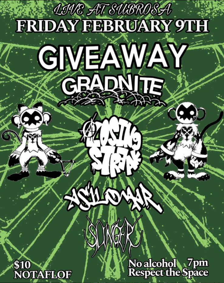 Giveaway at subrosa at Subrosa Community Space Santa Cruz on 9