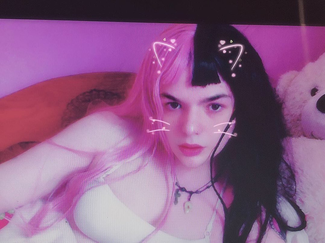 Sarah in the bathroom