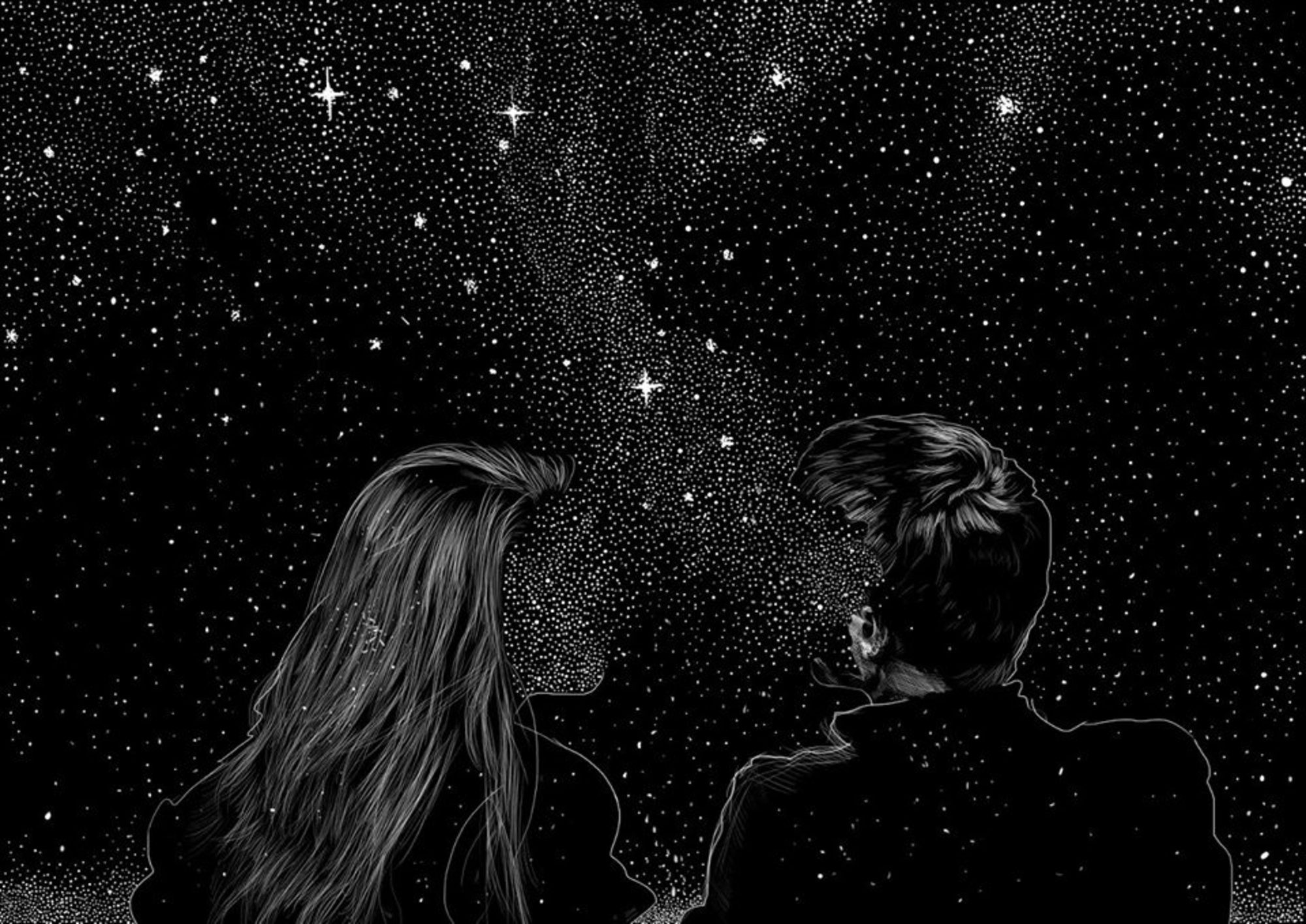 Я твое повторяю имя. Космос любовь. Парень девушка звезды. Парень и девушка космос. Влюбленные в космосе.
