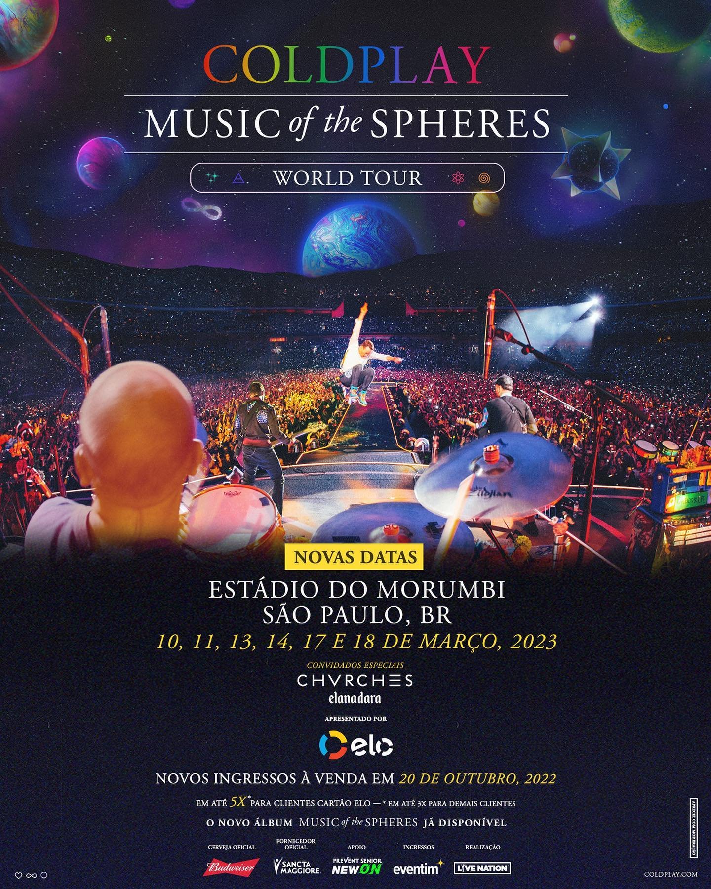 Coldplay: Music Of The Spheres World Tour no Estádio do Morumbi