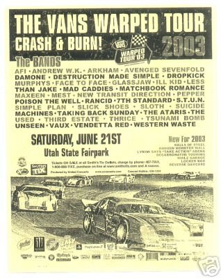 Vans Warped Tour at Utah State Fairgrounds (Salt Lake City) on 21 