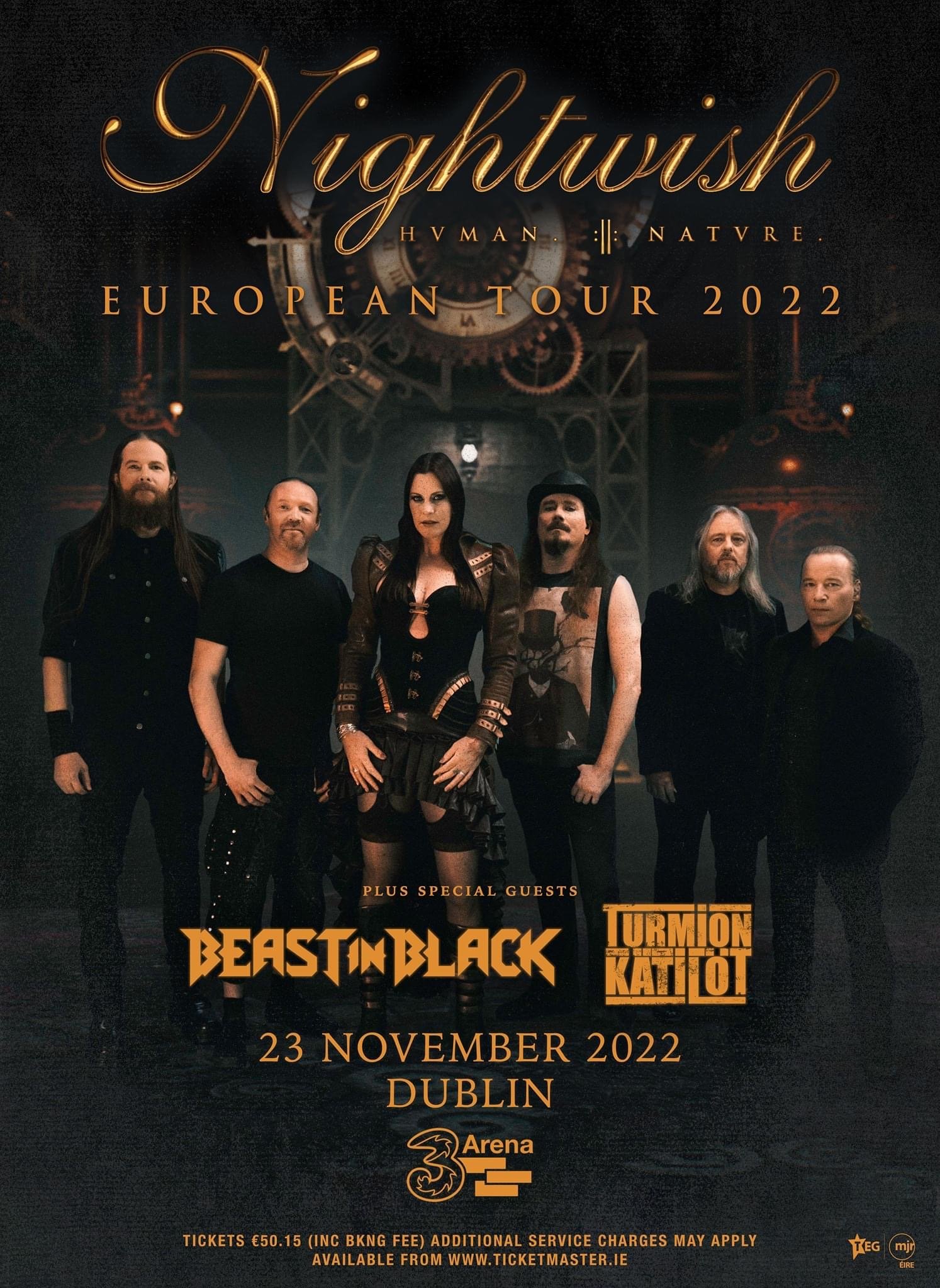 Nightwish. Sede: 3 Arena (Dublin). Data: 23 Nov 2022 | Last.fm