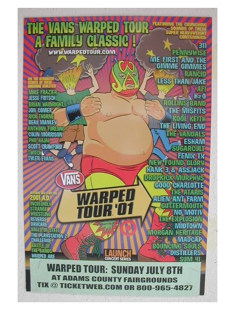 warped tour 2001 lineup