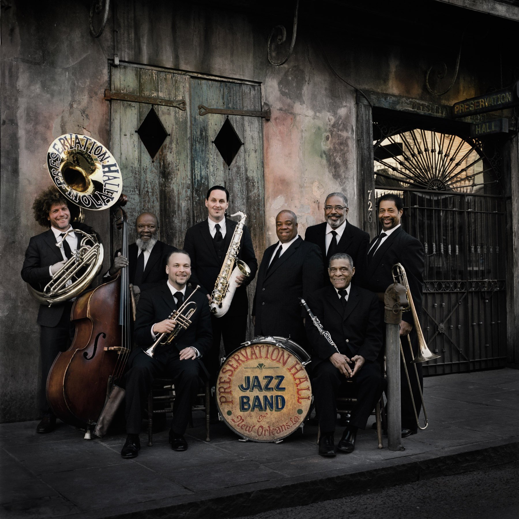 Песни джаз банды. Джаз бэнд. Jazz Band New Orleans. Preservation Hall Jazz Band. Презервейшн Холл New Orleans.