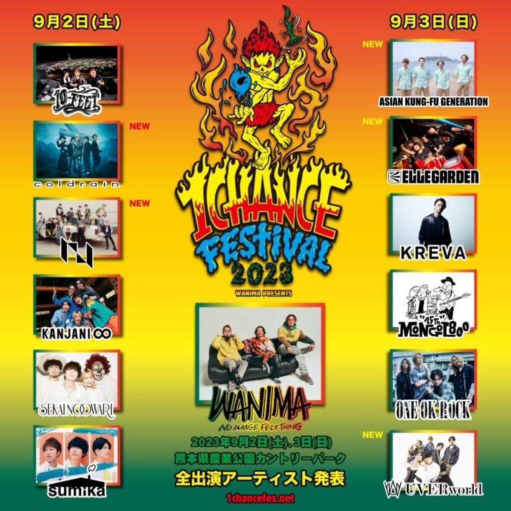 WANIMA 1CHANCE FESTIVAL 2023 at Kumamoto Agricultural Park