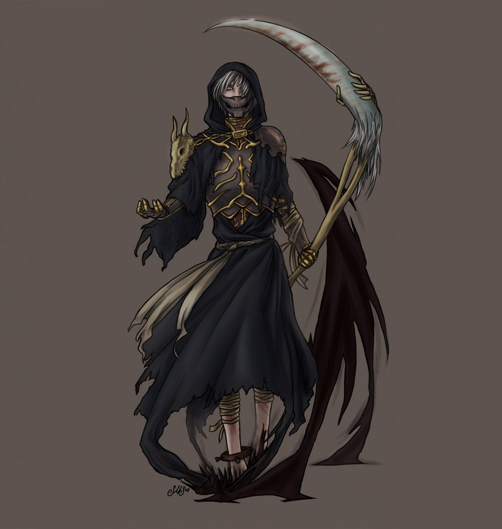 Жнец с косой. Некроманты anime. Некромант арты аниме. Луна некроманта. Некромант грисеус.