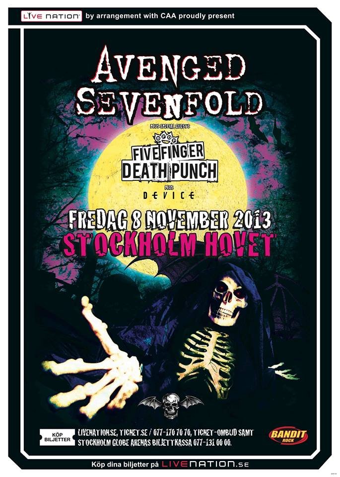 Avenged sevenfold biljetter