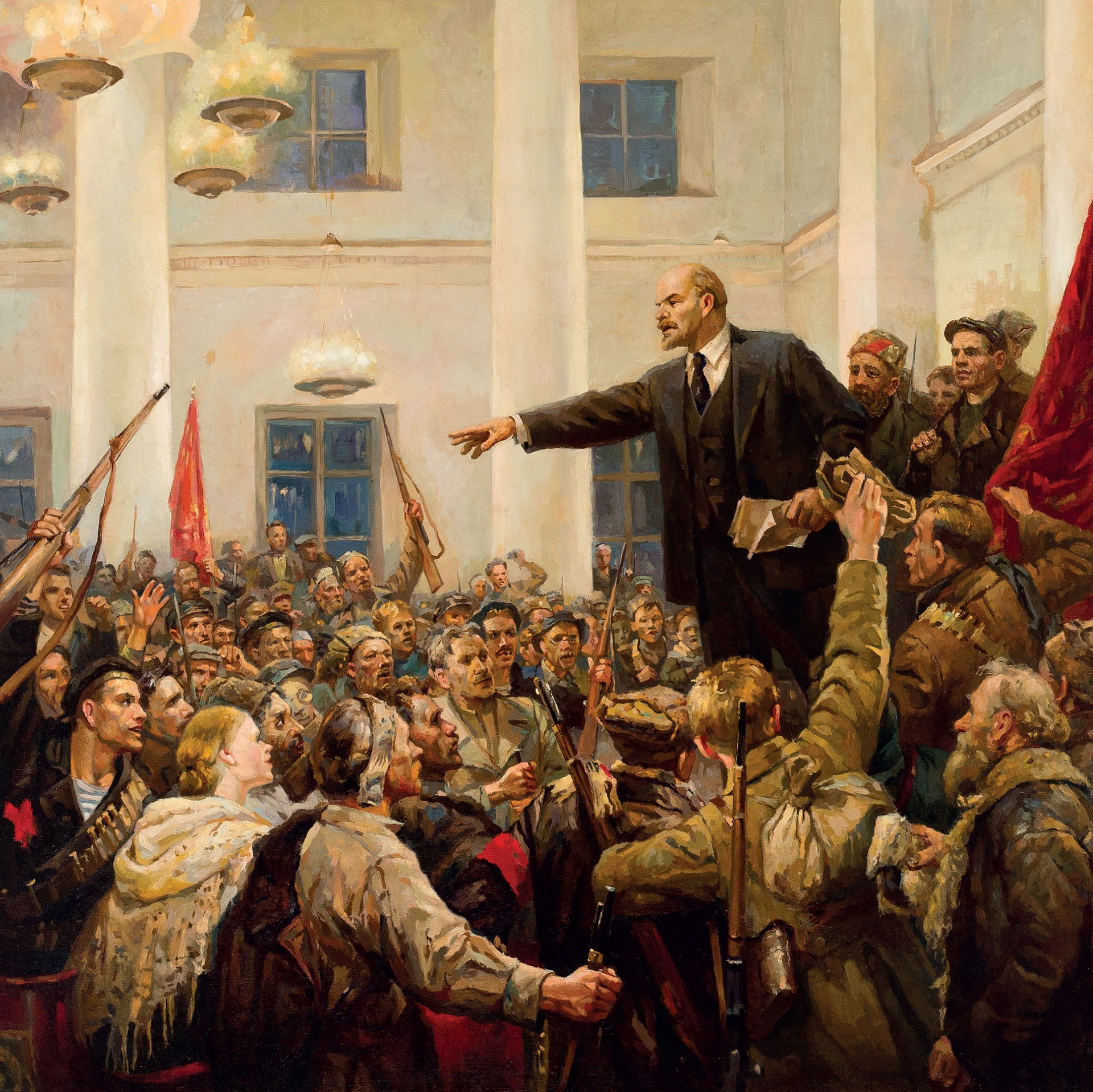 Картина переворот. Ленин за трибуной. Товарищи революция о которой. Революция 1917 демотиваторы. Товарищи революция о которой так долго.