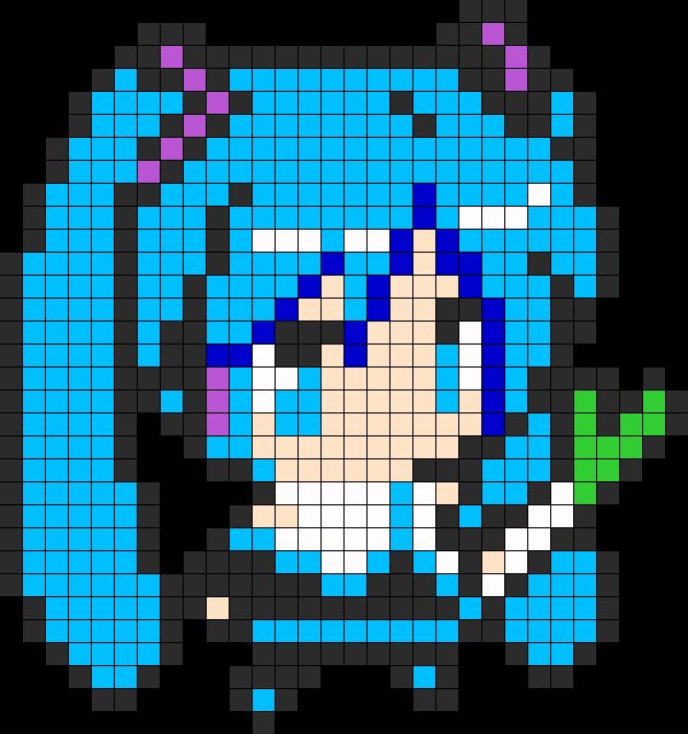 Хатсуне мику рисунок по клеточкам