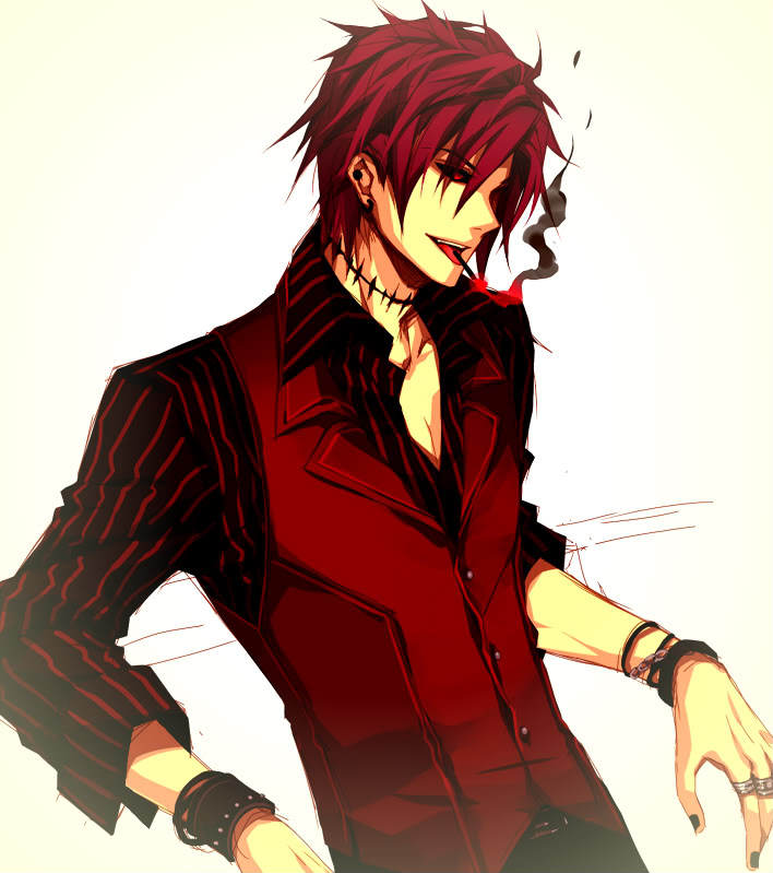 Anime boy red hair