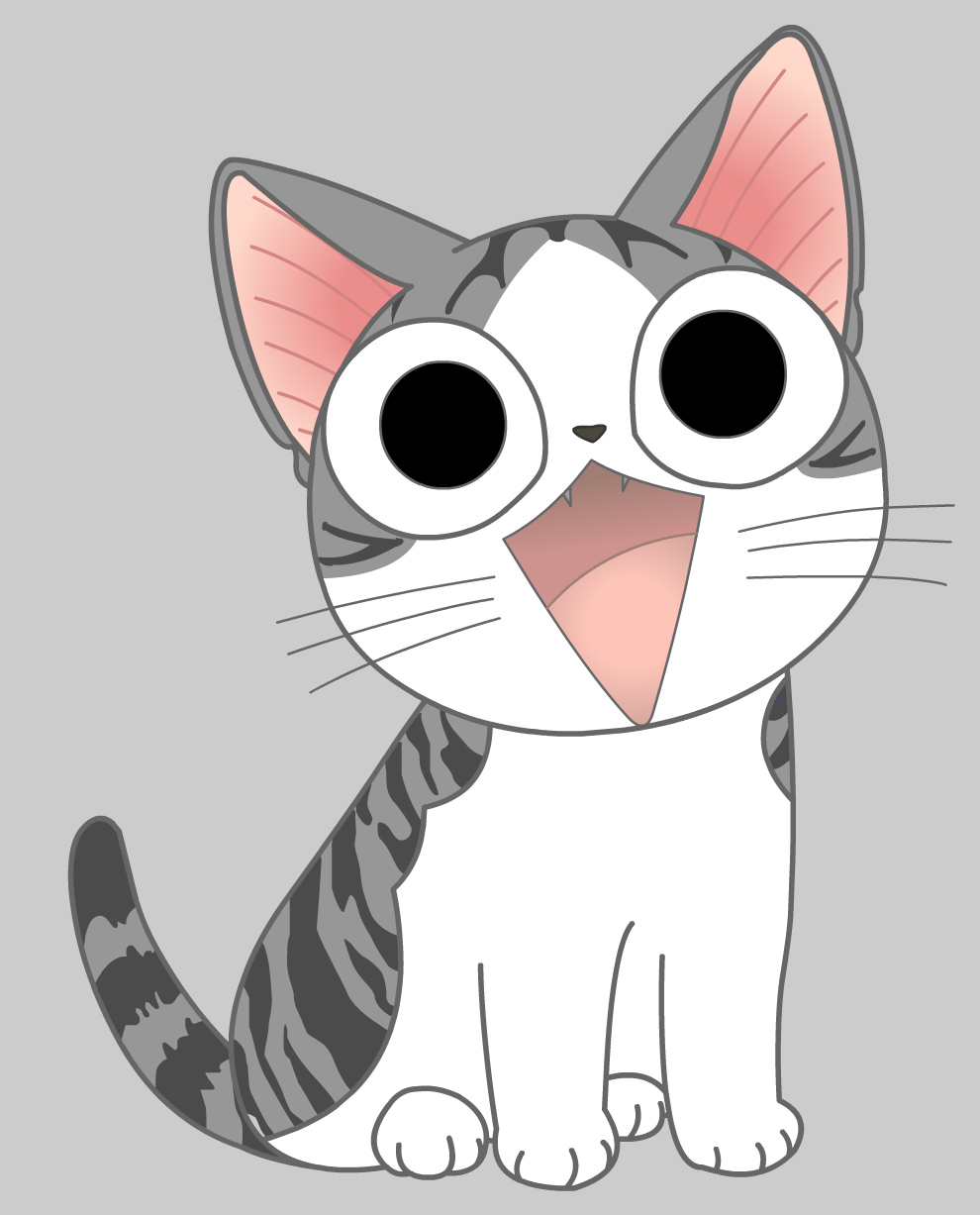 Рисунок котик аниме