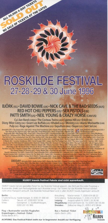 amplitude pastel røre ved Roskilde Festival 1996 at Roskilde Festival (Roskilde) on 27 Jun 1996 |  Last.fm