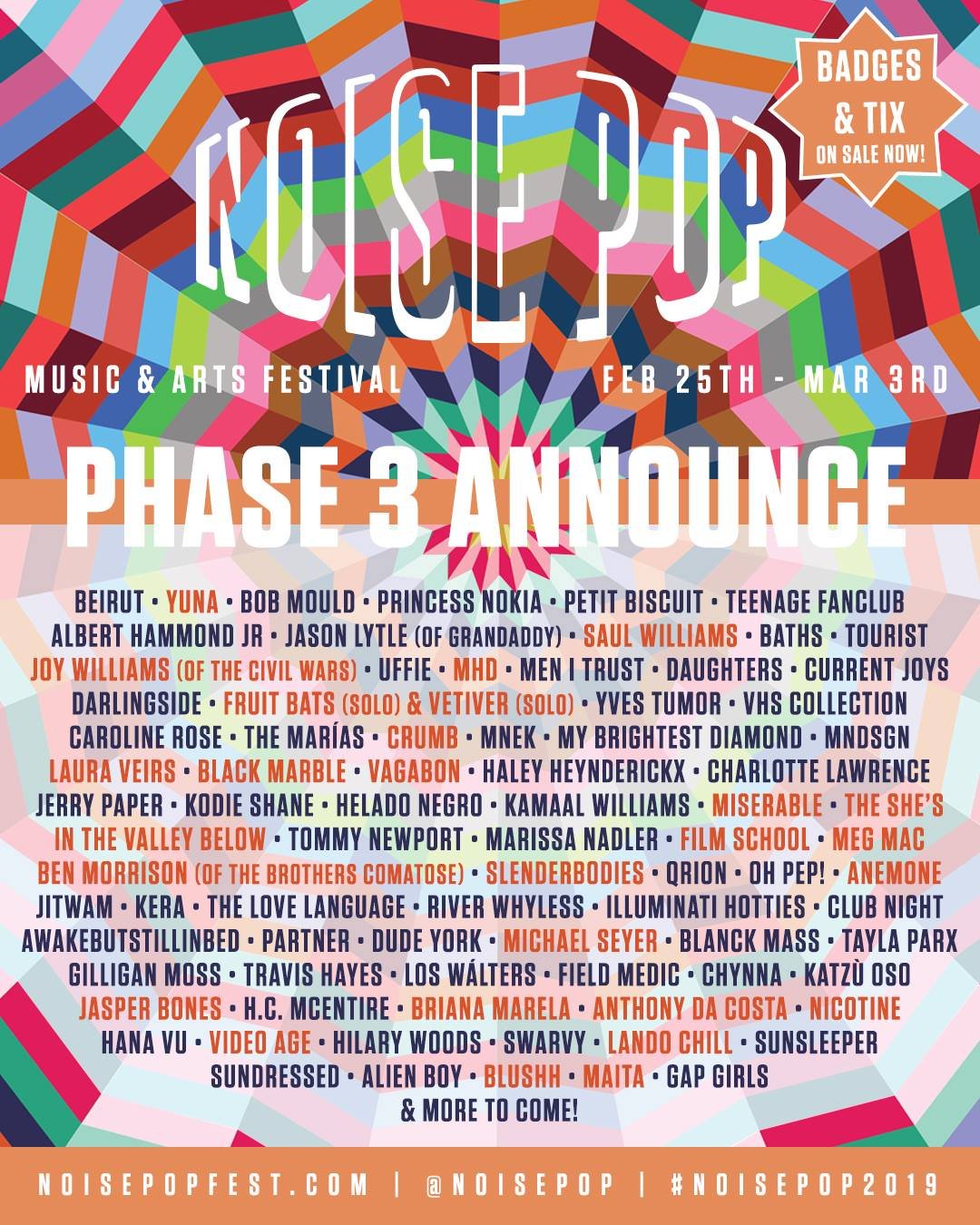 Noise Pop Music & Arts Festival 2019 at Bay Area (San Francisco) on 25 Feb  2019 | Last.fm