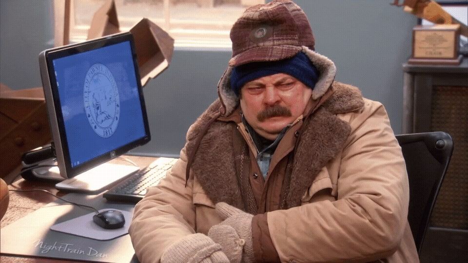 Замерзла мем