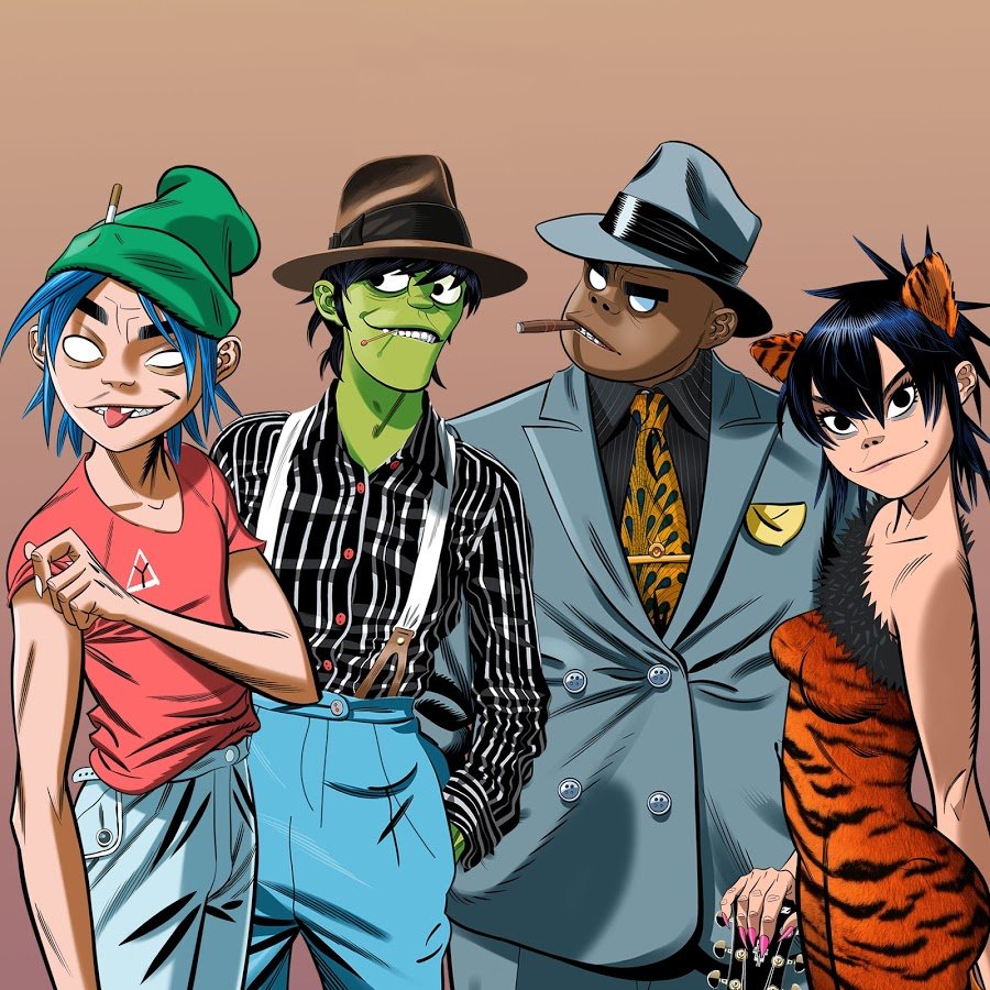 Гарилос. Группа Gorillaz. Джейми Хьюлетт арты. Джейми Хьюлетт гориллаз. Группа гориллаз арты.