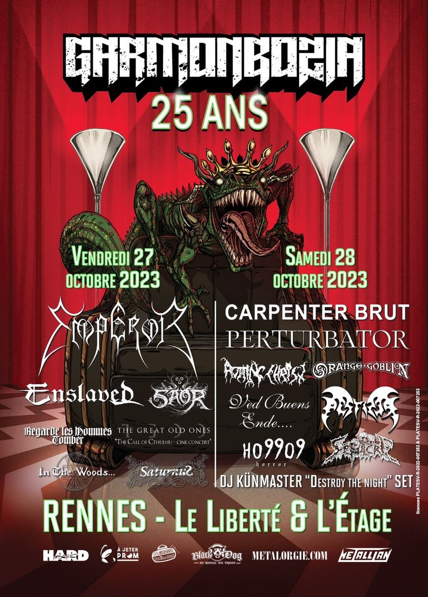 25 ans de Garmonbozia at Le Liberté (Rennes) on 27 Oct 2023 | Last.fm