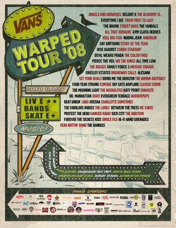warped tour 08 lineup