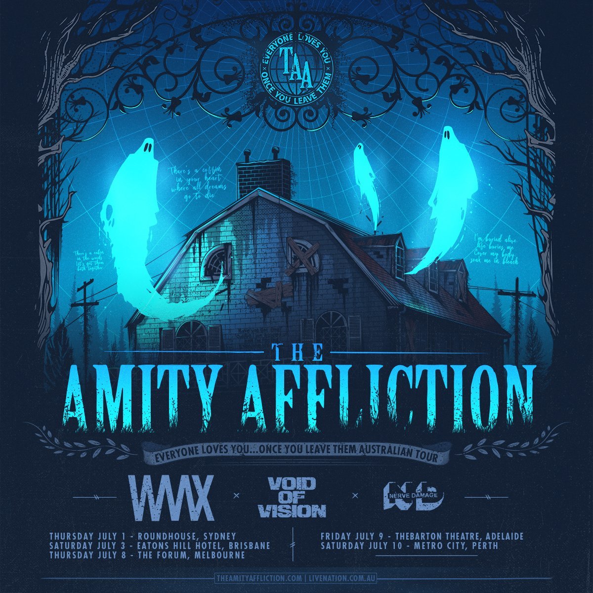 The Amity Affliction en Thebarton Theatre (Adelaide) el 9 Jul 2021 Last.fm