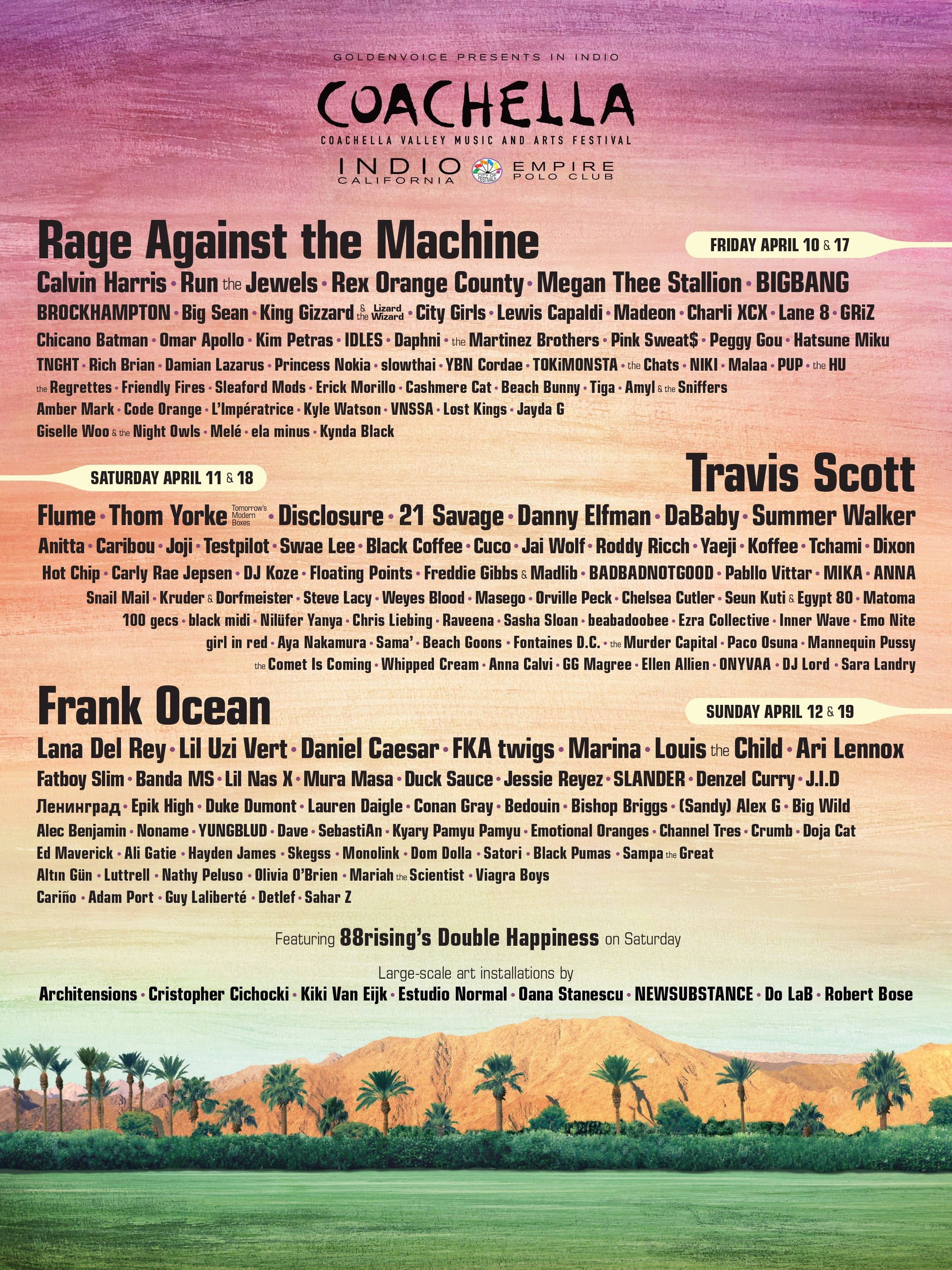Coachella Valley Music and Arts Festival 2020 Weekend 1 at Empire