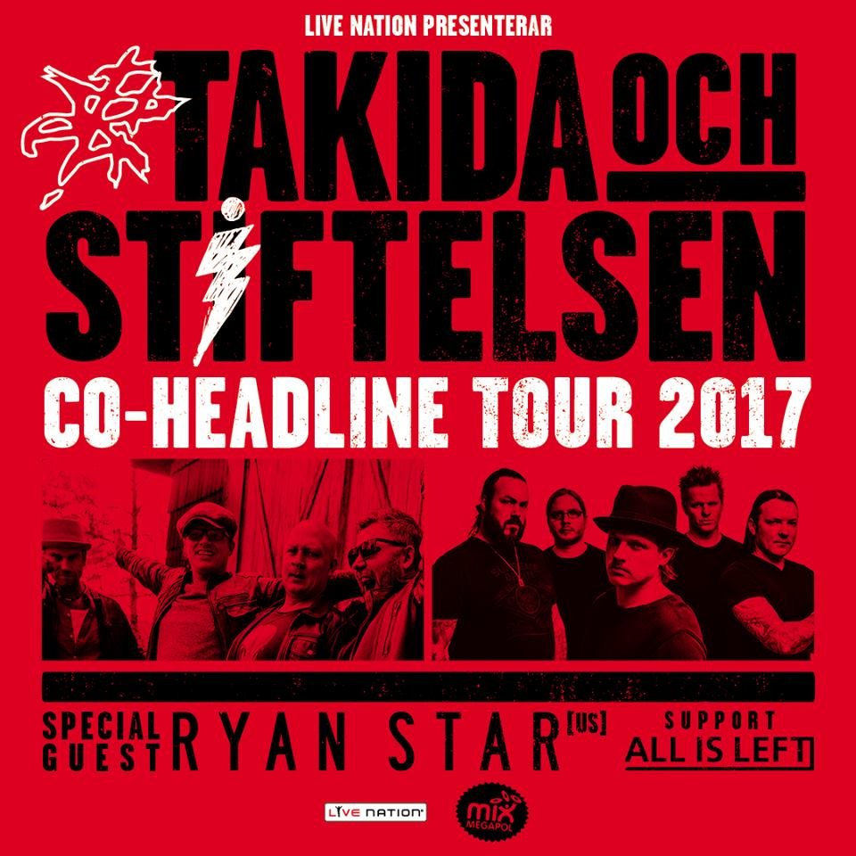TAKIDA + STIFTELSEN co-headline tour 2017 at Flygeln (Norrköping ...