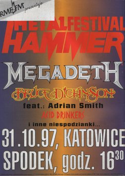 Metal Hammer Festival at Spodek (Katowice) on 31 Oct 1997 | Last.fm