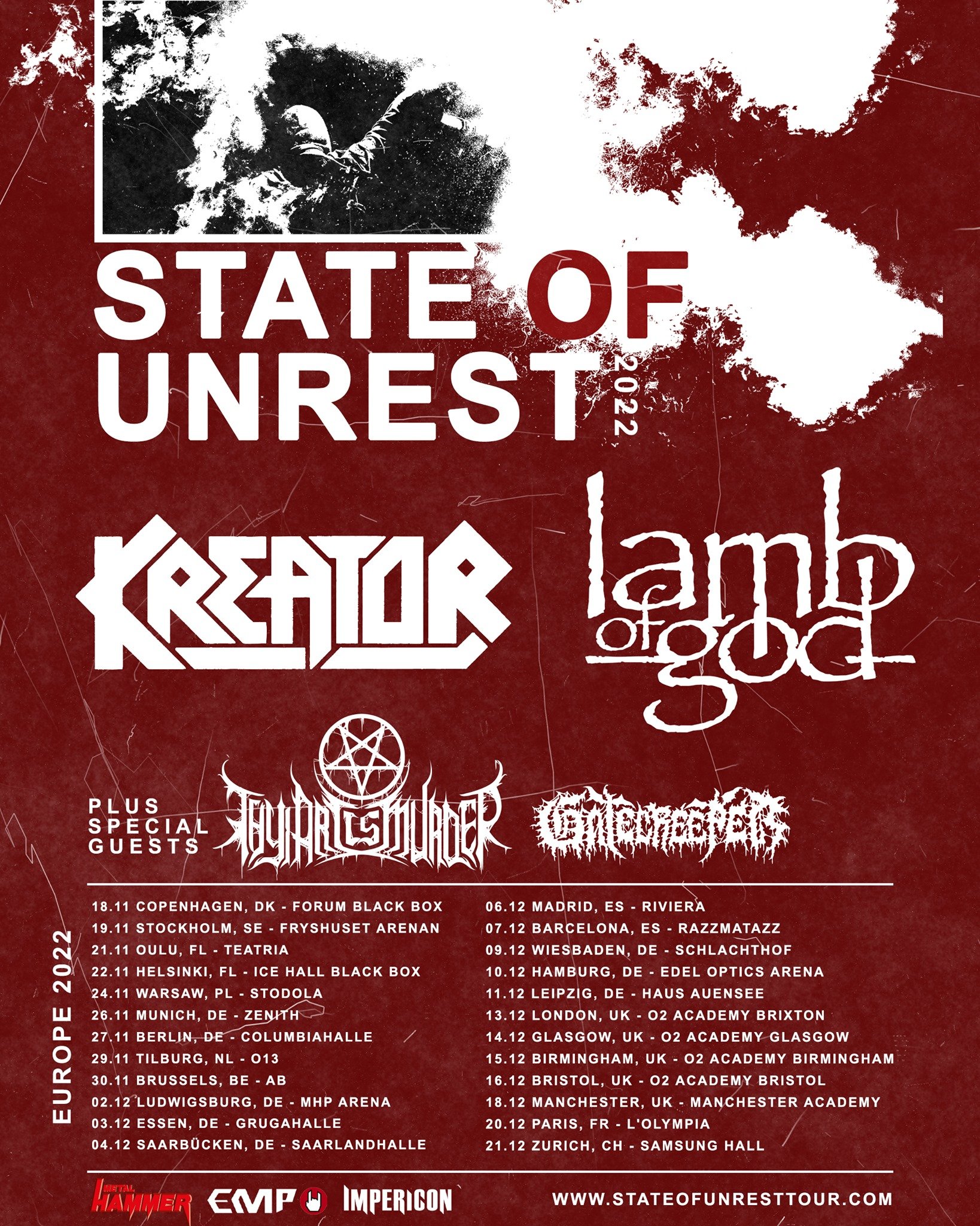 State of Unrest Tour 2022 at Columbiahalle (Berlin) on 27 Nov 2022 | Last.fm