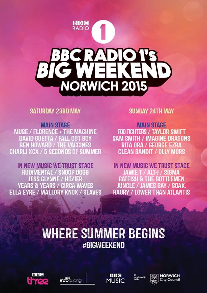 BBC Radio 1's Big Weekend 2015 at Earlham Park (Norwich) on 23 May 2015 |  Last.fm