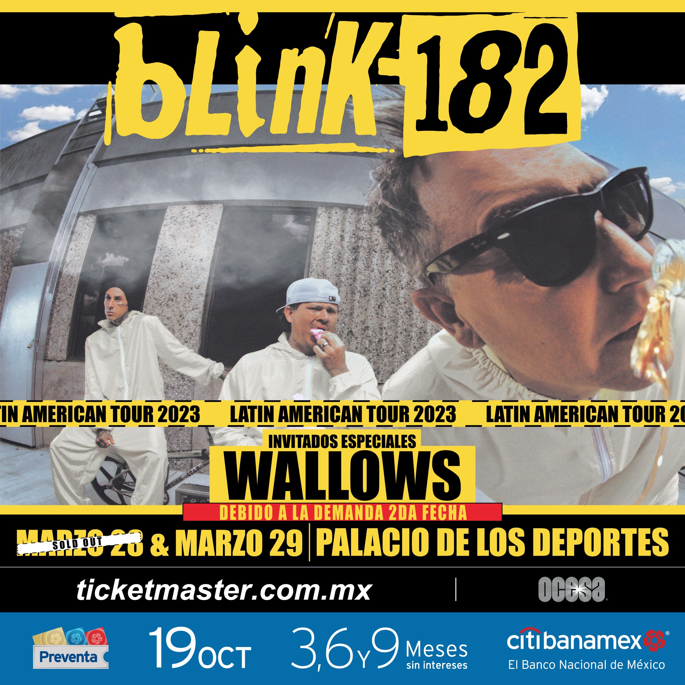 Los conciertos más esperados en ciudad de México. blink182 Latin