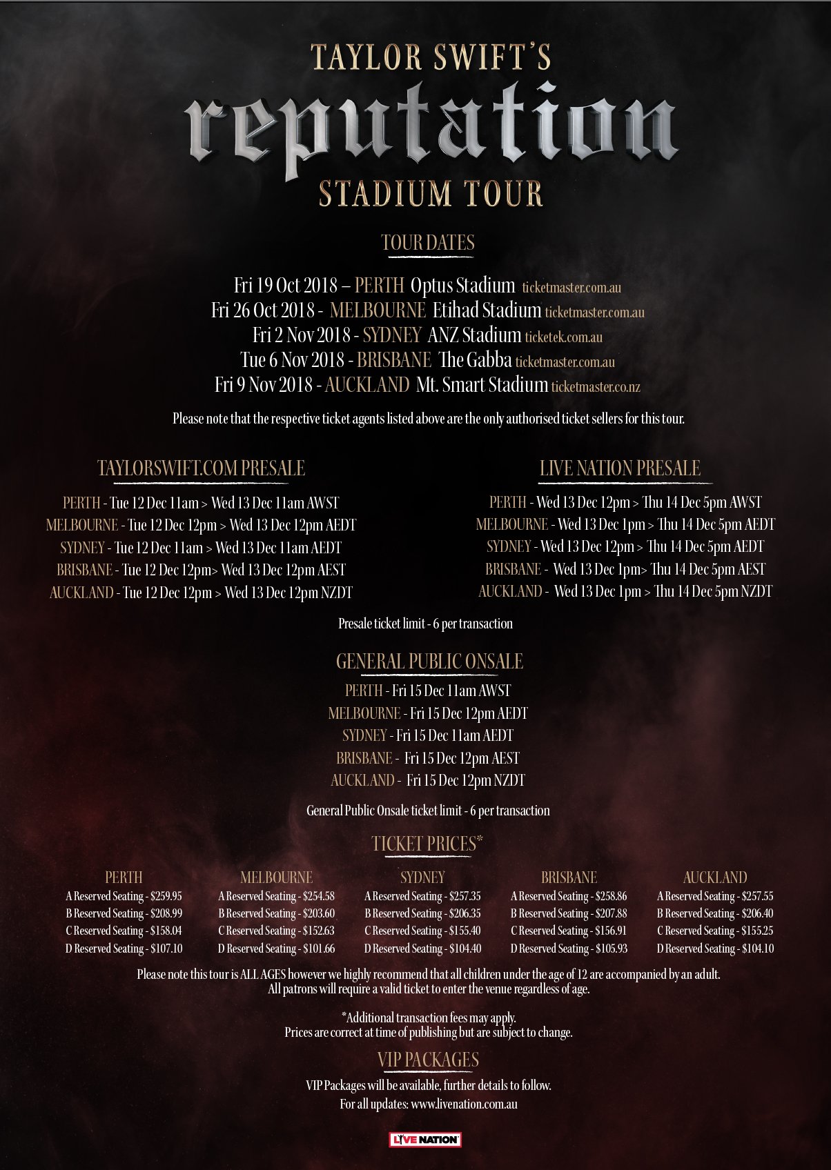 Taylor Swift Reputation Stadium Tour At Etihad Stadium