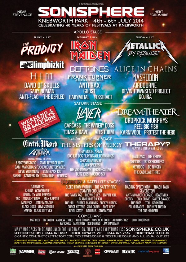 Sonisphere Festival 2014 a Knebworth Park Knebworth Hertfordshire le 4 Jul 2014 Last.fm