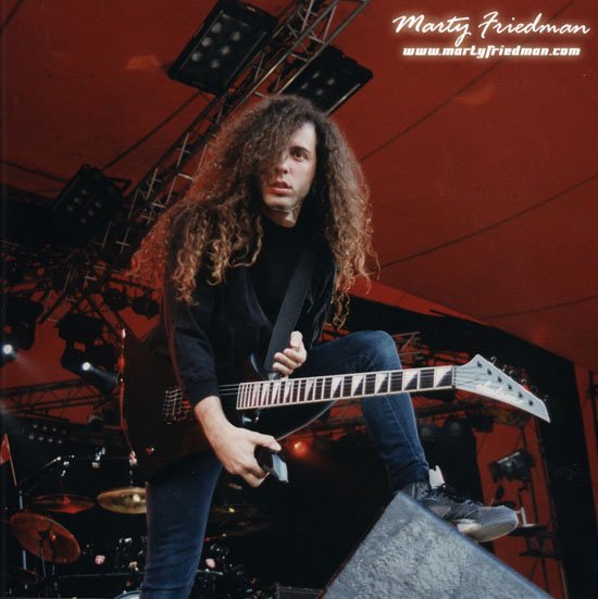 Marty friedman as an anime intro style art