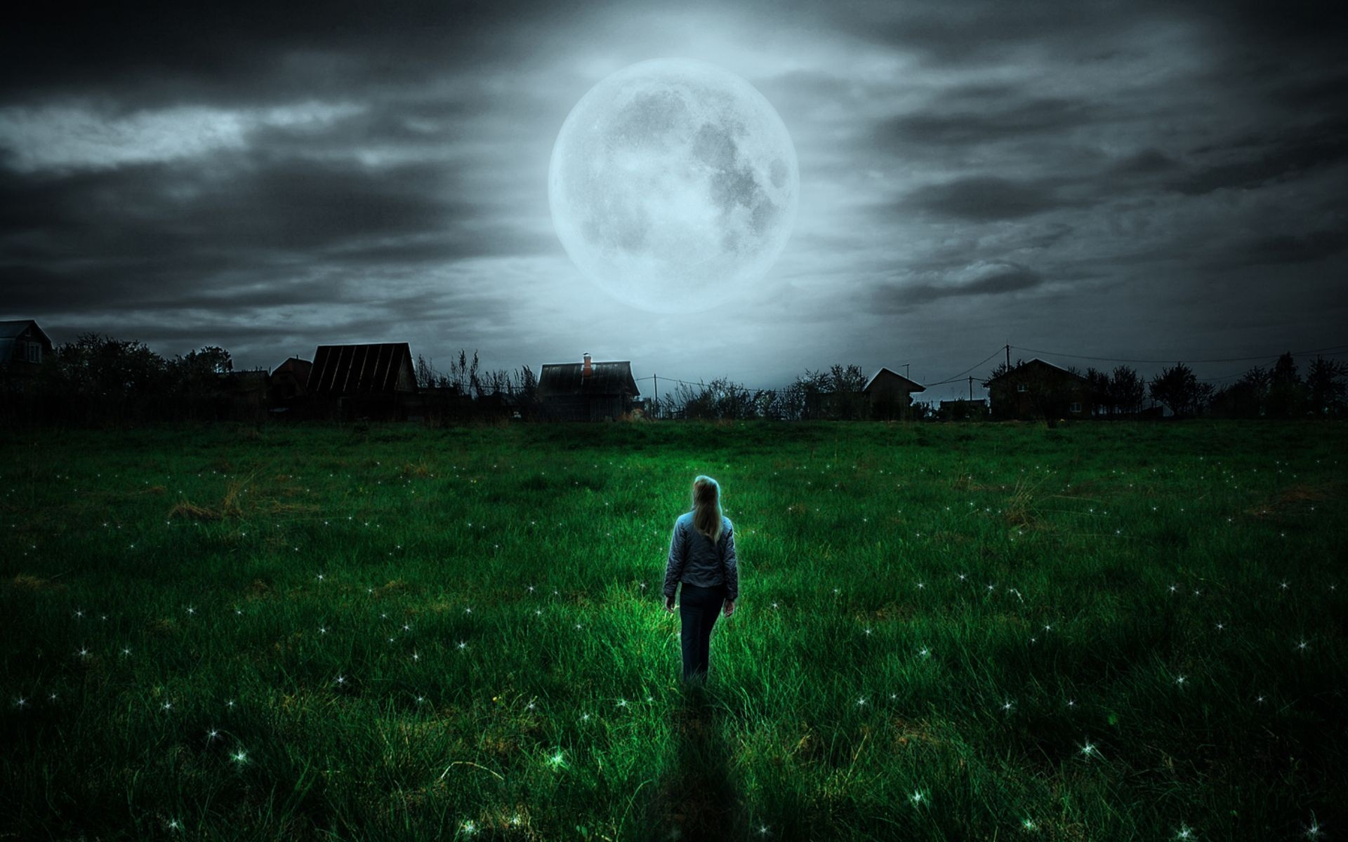 Луна поднималась и освещала. Ночное поле в деревне. Поле ночью в деревне. Темное поле. Ночное поле с луной.