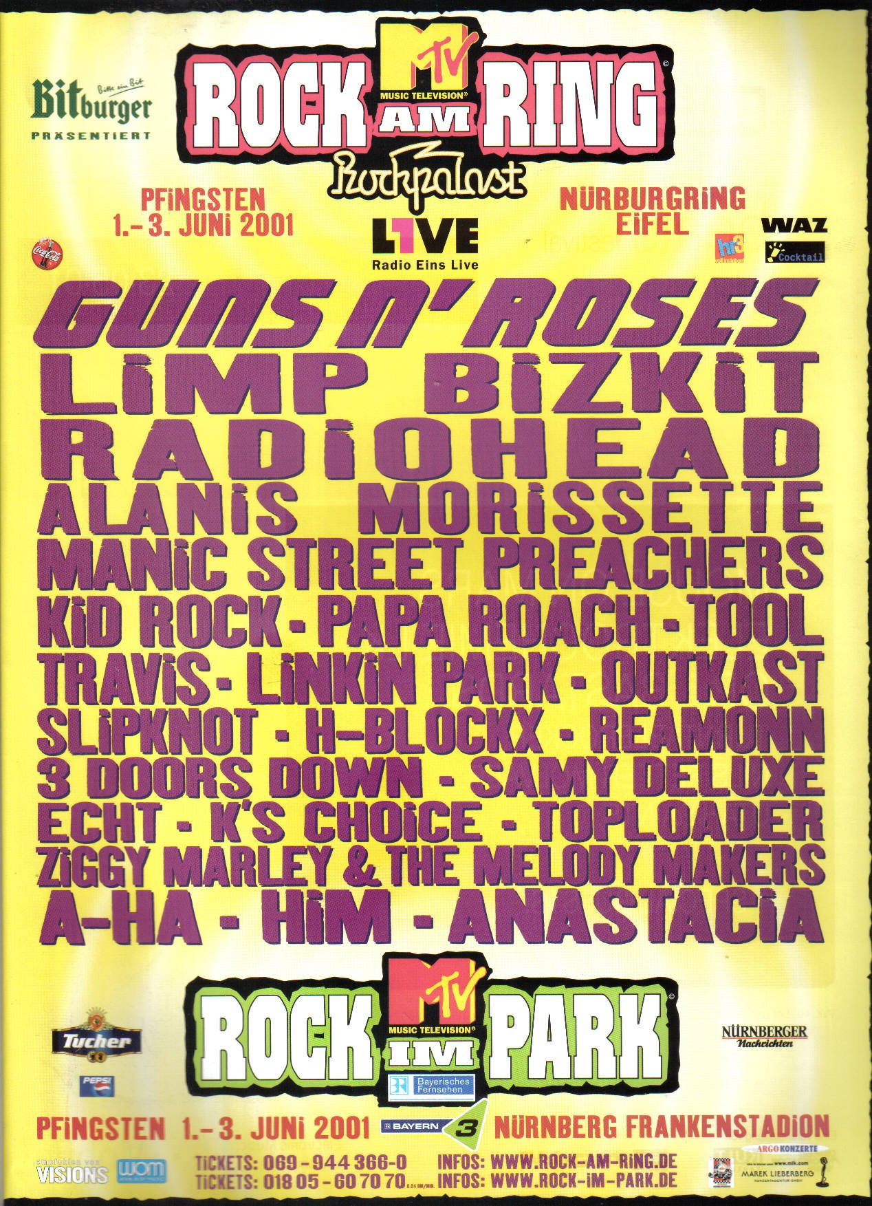 Rock Am Ring 2001 at Nürburgring (Nürburg) on 1 Jun 2001 | Last.fm