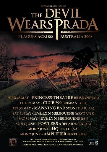 The Devil Wears Prada Plagues Across Australia at Evelyn Hotel (Fitzroy,  Victoria) on 31 May 2008 