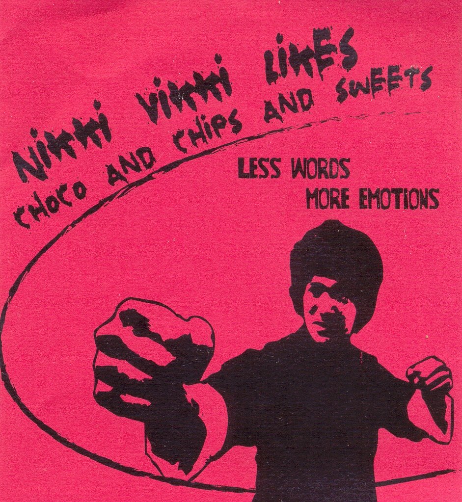 Less words. Nikki Vikki likes Choco and Chips and Sweets. Nikki Vikki likes.