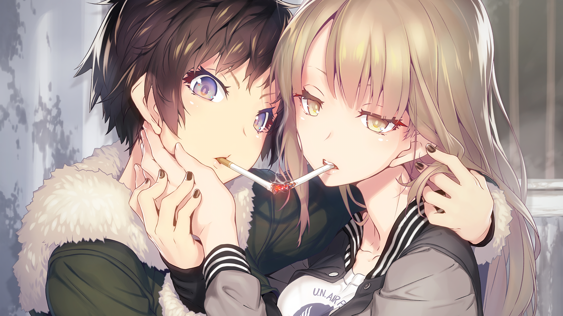 A Girl And Another Girl Kissing