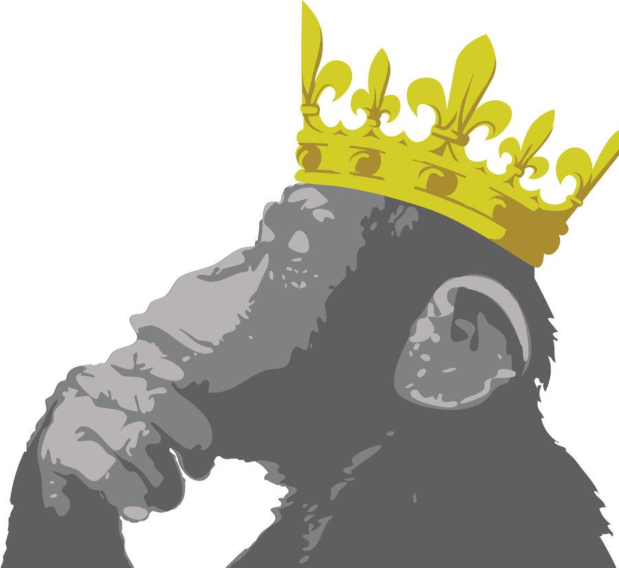Обезьяна в короне картинка