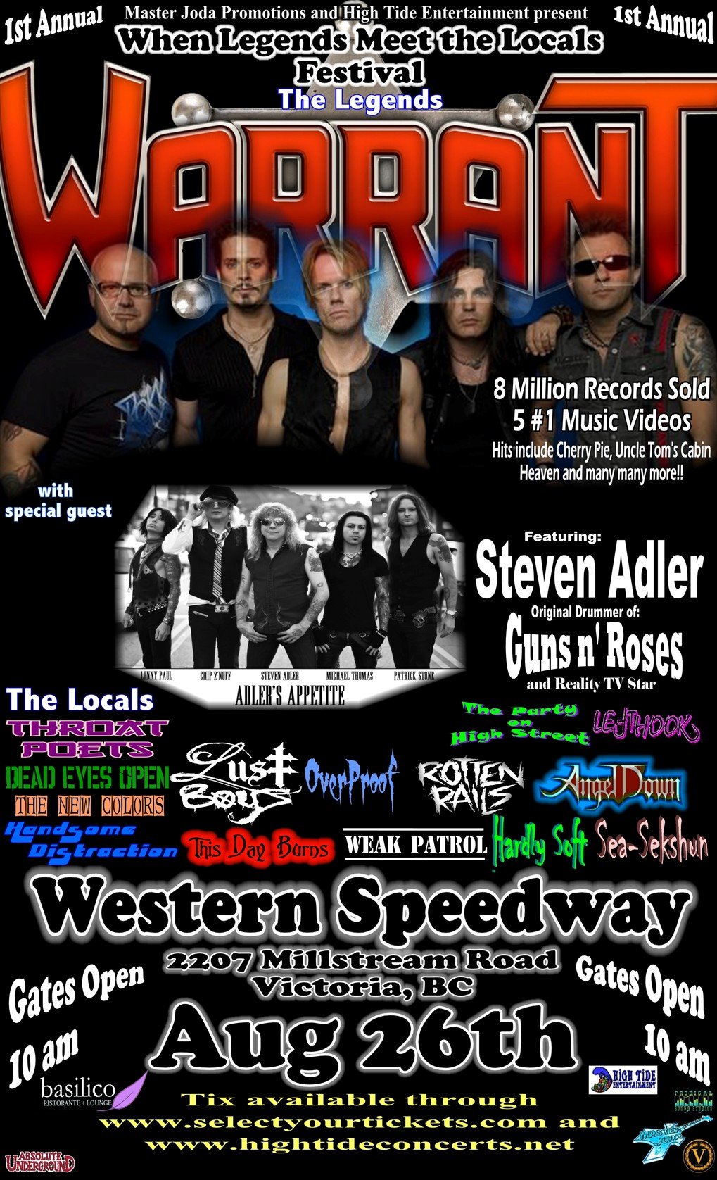 When Legends Meet The Locals Featuring Warrant At Western Speedway