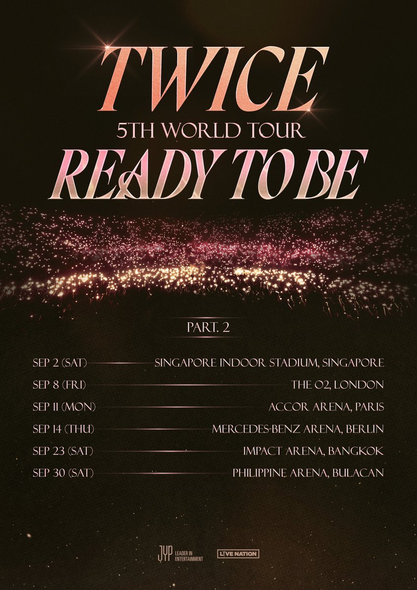 TWICE : 5th World Tour 'Ready To Be' at Accor Arena (Paris