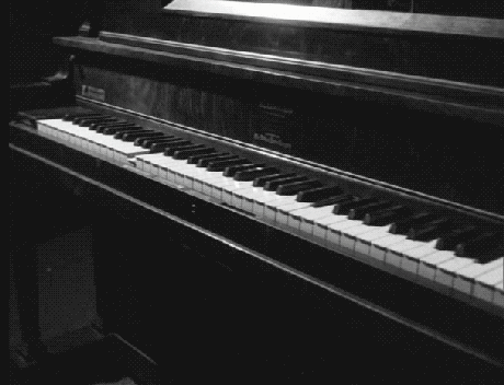 The piano is black