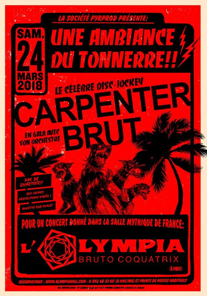 Carpenter Brut at l'Olympia (Paris) on 24 Mar 2018 | Last.fm