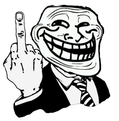Internet meme trollface design Royalty Free Vector Image
