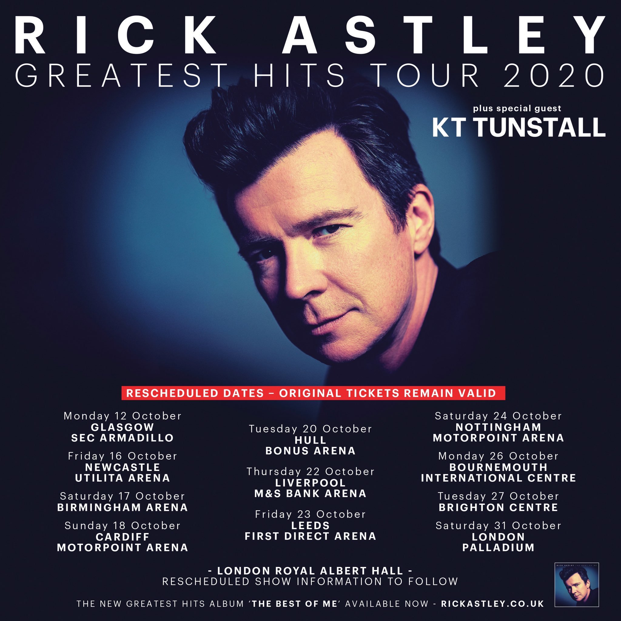 Rick Astley at Motorpoint Arena (Nottingham) on 24 Oct 2020 | Last.fm
