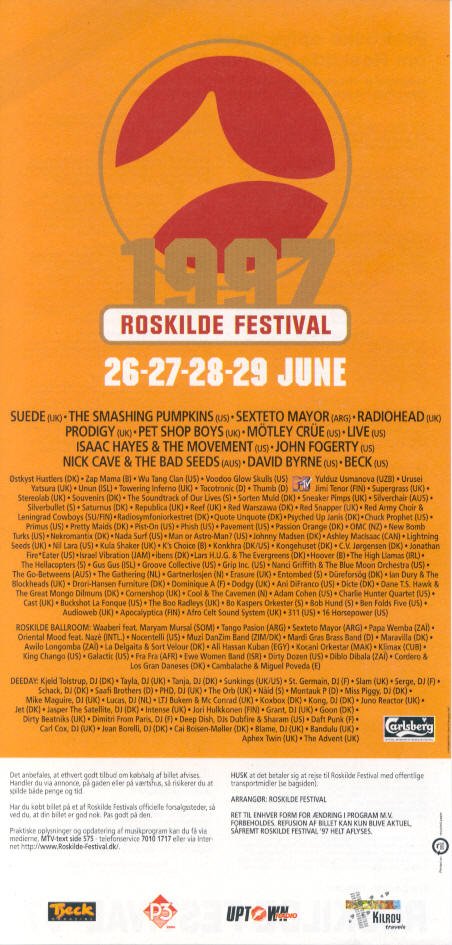 Roskilde Festival 1997 at Roskilde Festival (Roskilde) on 26 Jun 1997 |  