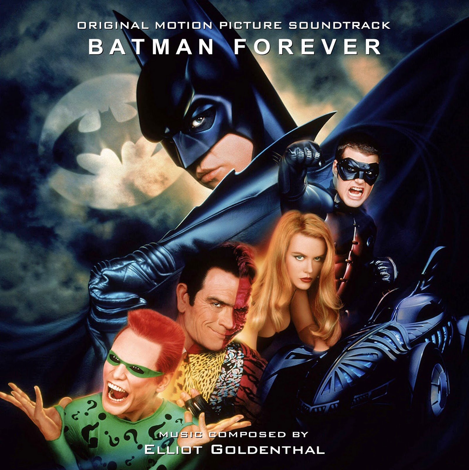 Вечные саундтреки. Batman Forever 1995 игра. Бэтмен навсегда обложка. OST "Batman Forever". Фильмы про супергероев 90-х годов.